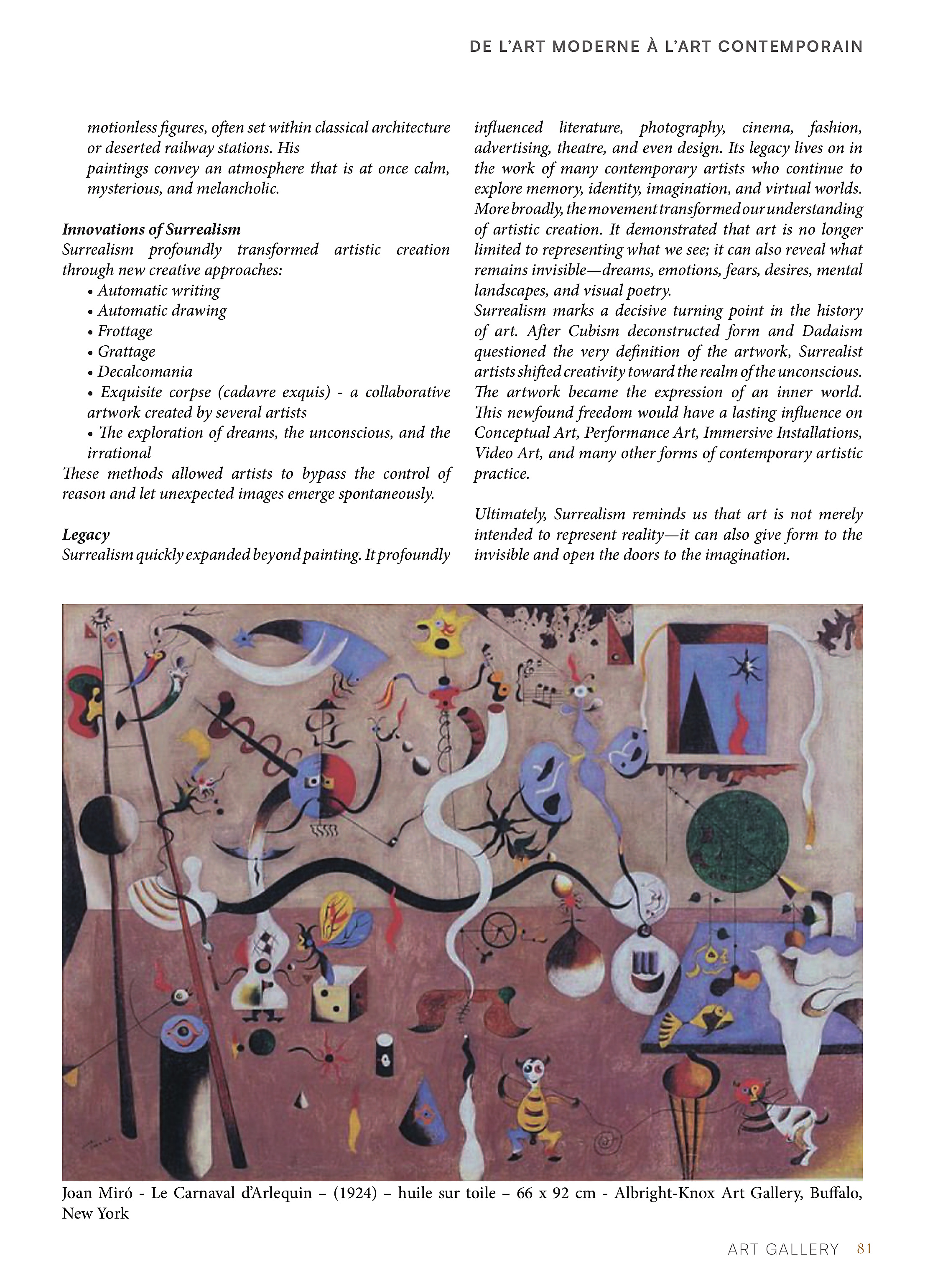 De l'Art Moderne à l'Art Contemporain — page 81