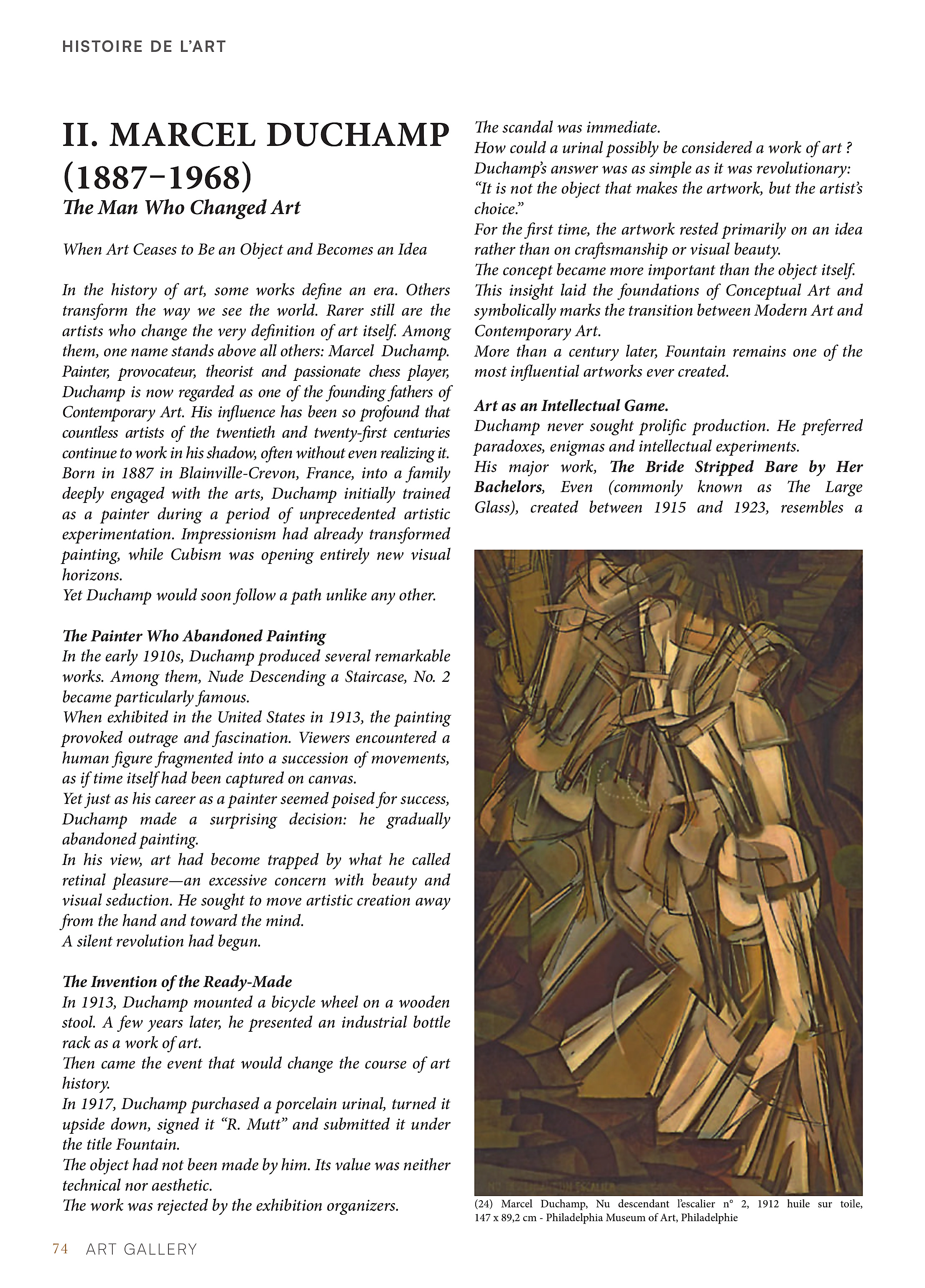 De l'Art Moderne à l'Art Contemporain — page 74