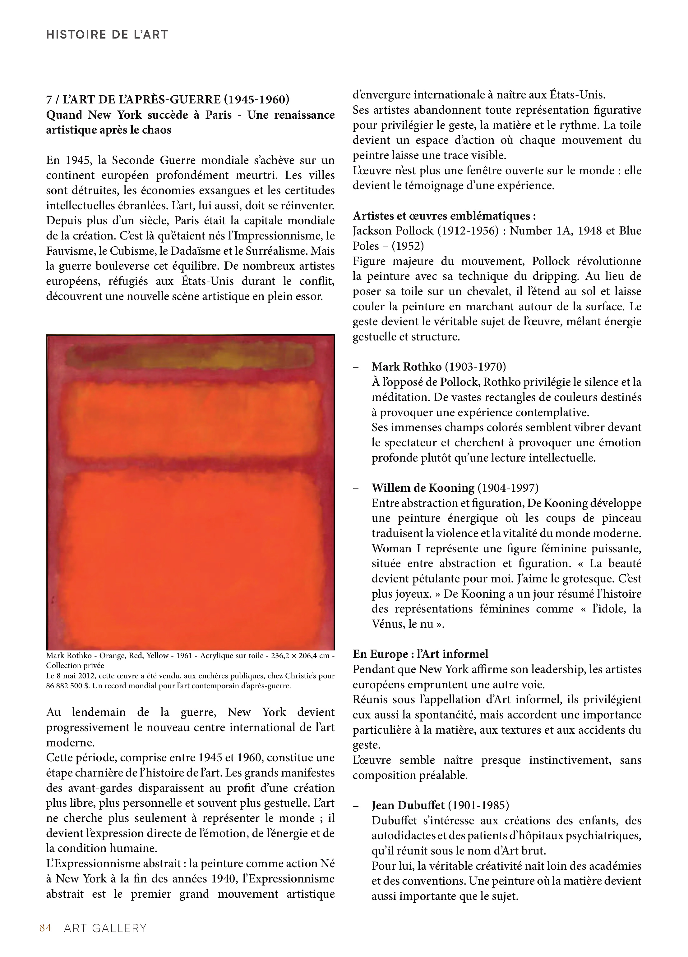 De l'Art Moderne à l'Art Contemporain — page 84