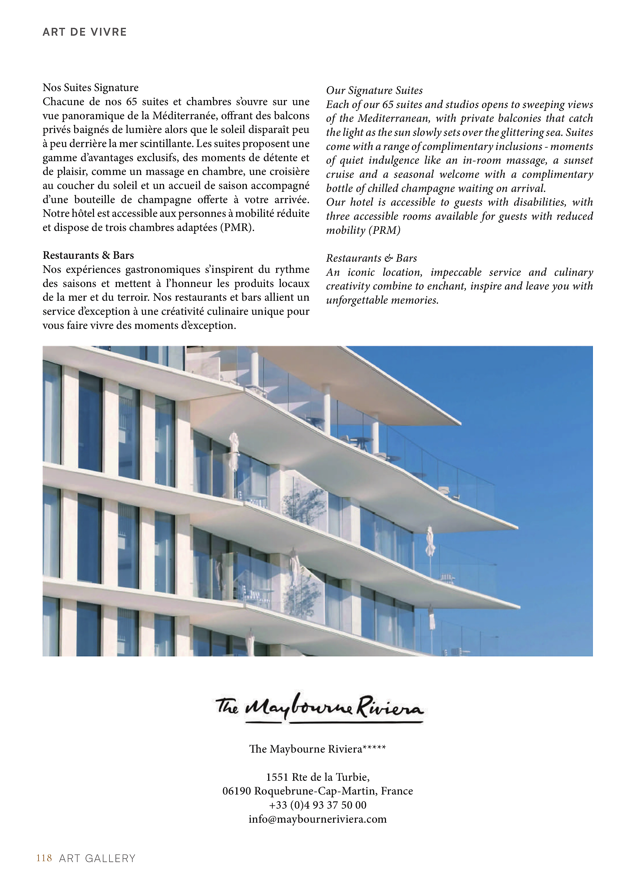 The Maybourne Riviera — page 118