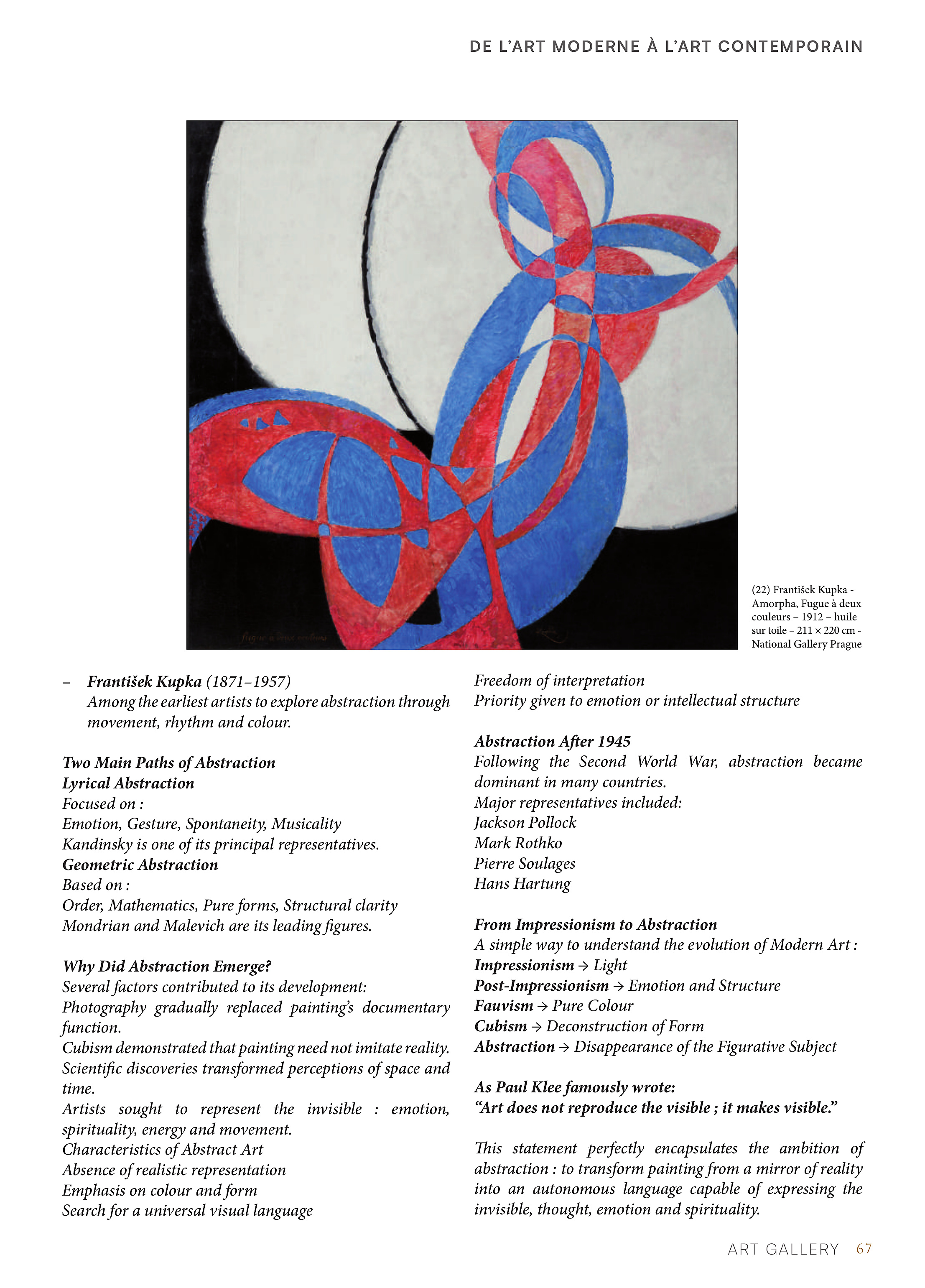 De l'Art Moderne à l'Art Contemporain — page 67