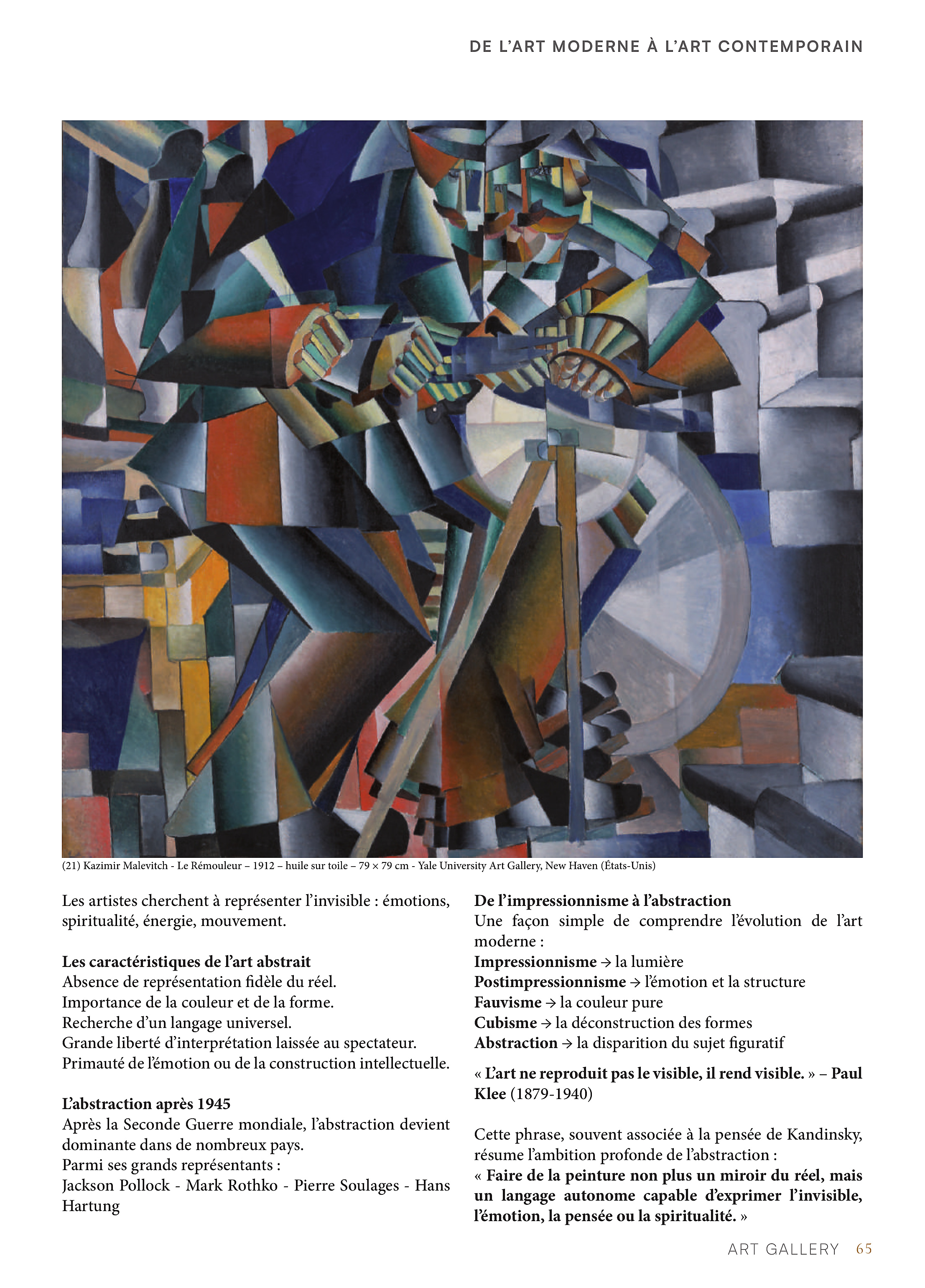 De l'Art Moderne à l'Art Contemporain — page 65