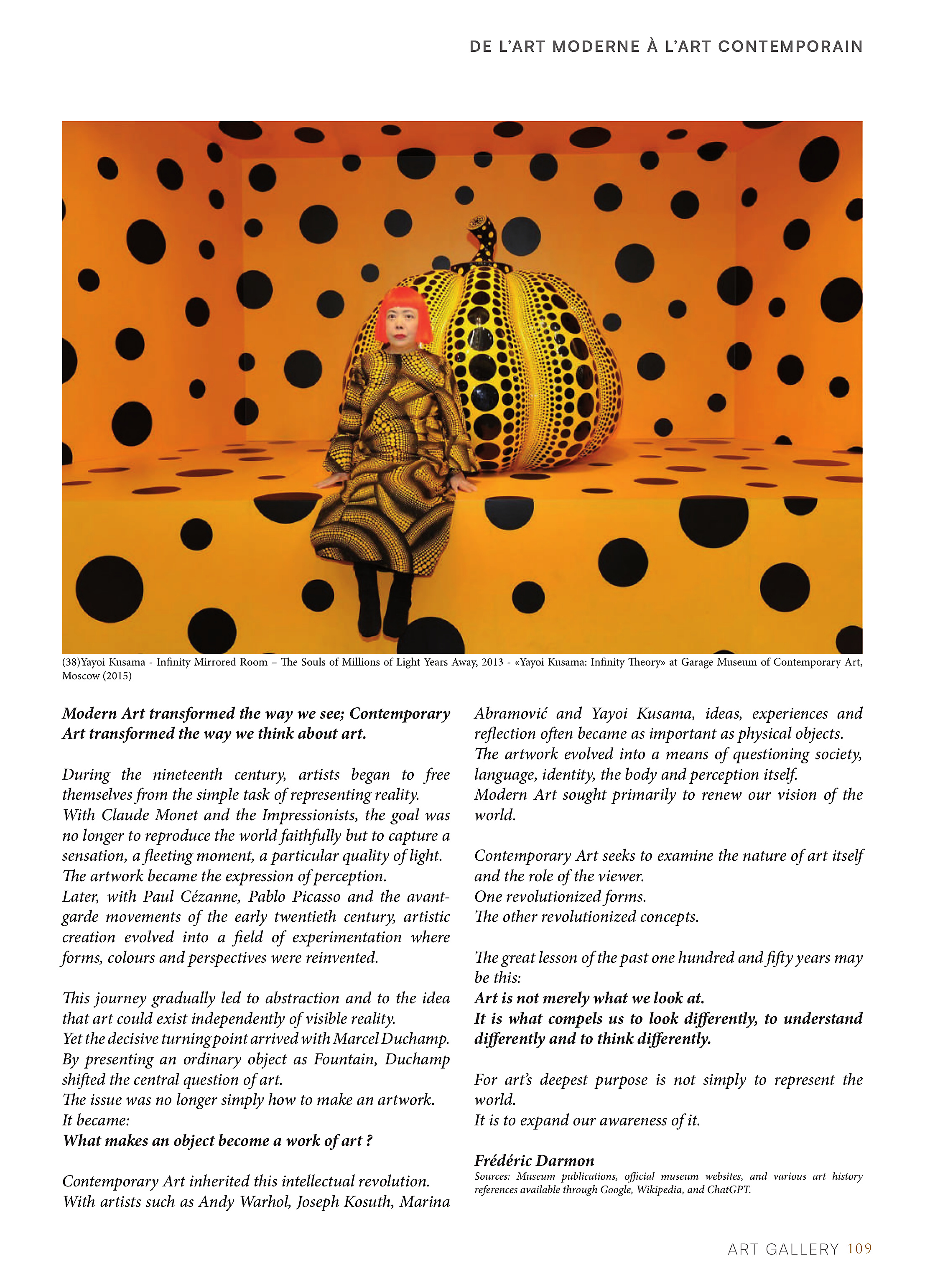 De l'Art Moderne à l'Art Contemporain — page 109